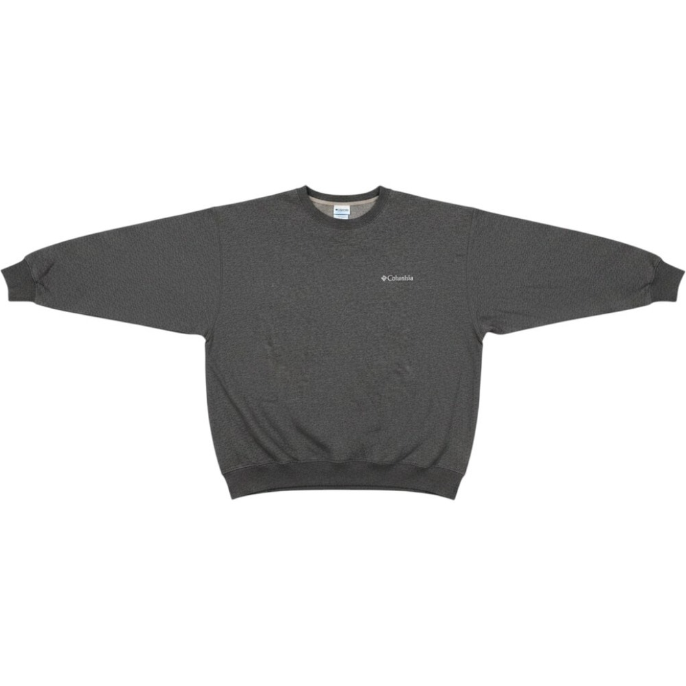 Columbia Mens 3X Gray Crewneck Sweatshirt Fleece Pullover Outdoor Active Logo